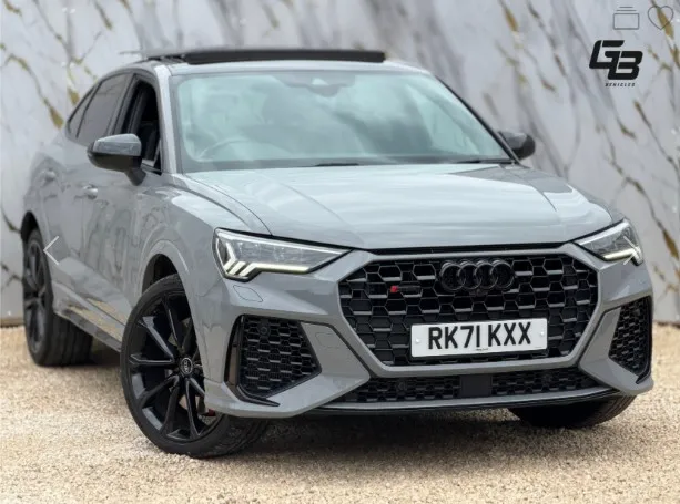Audi RS Q3 Sportback in Nardo Grey — premium car valuation