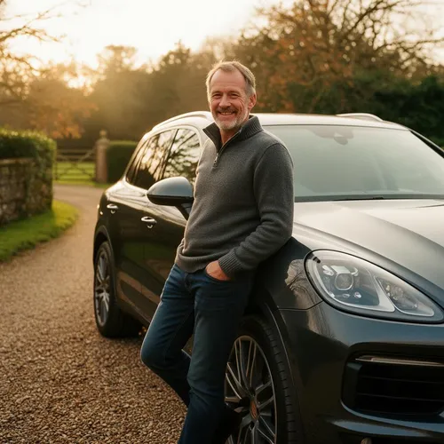 David from Surrey with their Porsche Cayenne E-Hybrid — premium car valuation